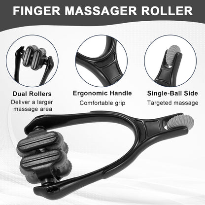 Finger Massager Roller for Finger Hand Massage, Silicone Hand Massager for Arthritis, Trigger Finger Massage Tool for Hand Pain Relief and Carpal Tunnel Relief, for Hands, Palm & Wrist