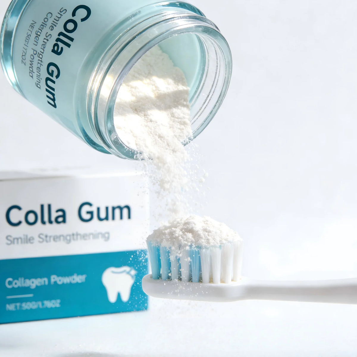 Collagen Whitening Tooth Powder for Brushing Teeth Dental Plaque Remover Fresh Breath Dental Caries Repair Oral Care Products