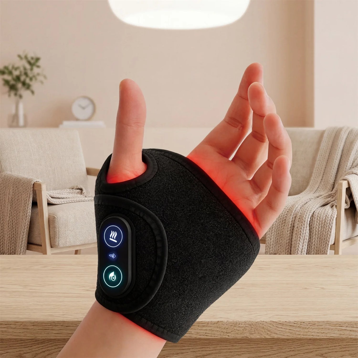 Electric Heated Wrist Brace Wrap USB Powered Adjustable Hand Heating Pad Wrist Warmer for Men and Women Sport Working Safety