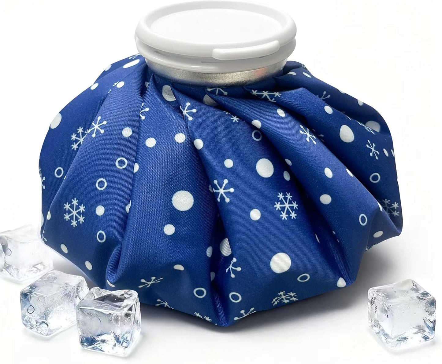 Reusable Ice Pack for Injuries & Pain Relief, 9 Inch Snowflake Design Hot & Cold Therapy Pack, Leak-Proof Ice Bag for Muscle, Joint Pain & Swelling, First Aid, Sports & Home Use